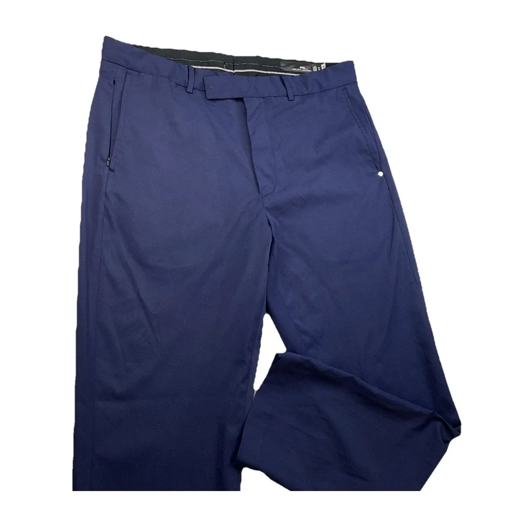 RLX Ralph Lauren Pants Men Sz 35x30 Tailored Fit Performance Twill Blue Golf